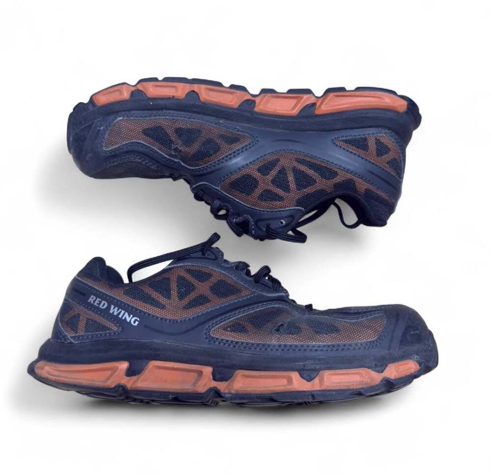 Red Wing 6338 Athletic Work Shoe Size 7.5 E2 Black Orange